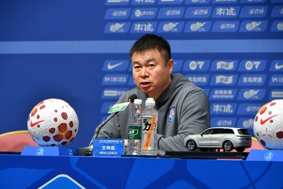 中超第五轮津门虎主场1-1战平海牛 主帅于根伟赛